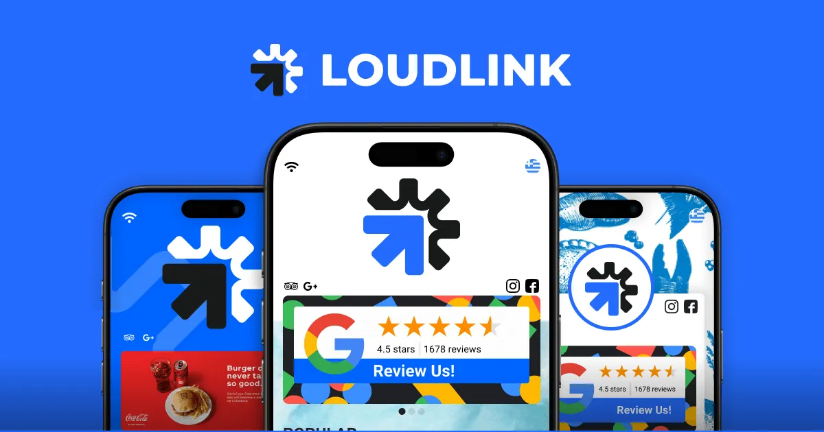 Ψηφιακό μενού Loudlink σε κινητό